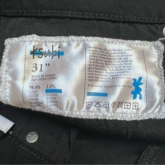 Ksubi Cotton Chitch Laid Denim Black Size 31 NWT MSRP $195 - Picture 10 of 11